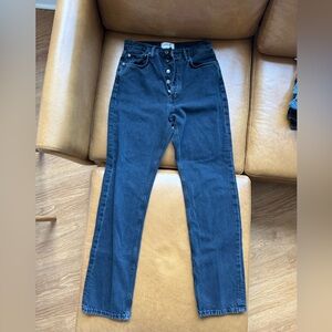 Agolde 90s Pinch Waist Long, size 27 in Black (Now faded/washed)